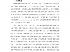 佛燃能源向子公司及參股公司增資3.1億元用于綠色甲醇項(xiàng)目